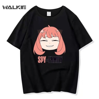 WALKIE Spy x Family Anya Forger Cosplay T-shirt Men Girl Cotton t shirt Summer Short-sleeve Tees tops_05