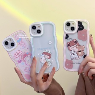 เคสโทรศัพท์มือถือ ลายการ์ตูนกระต่ายน่ารัก ขอบหยัก สําหรับ Realme C35 C31 C30 GT 9 Pro+ 8 5G C25Y C21Y C25 C25s C12 C21 C20 C20A C11 C17 7i C15 8 7 6 5 Pro 8i 5i 5s 6i Narzo 50A 50i เคสโทรศัพท์