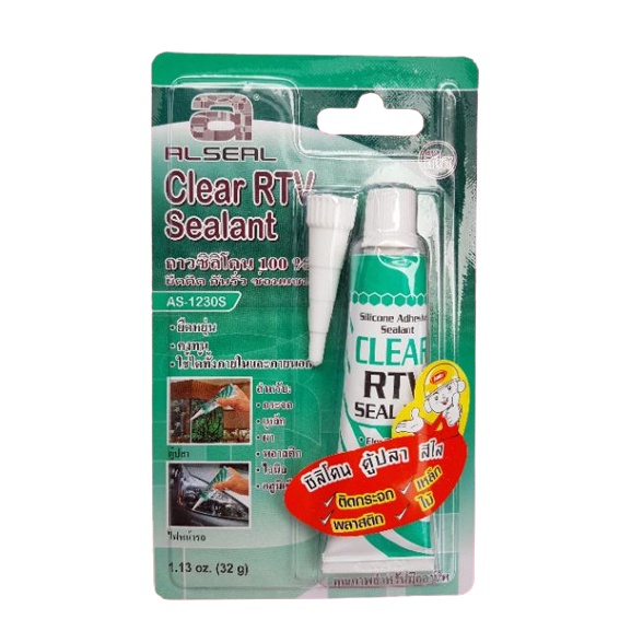 ช็อปเลย กาวซิลิโคน ตู้ปลา สีใส ติดกระจก เหล็ก พลาสติก ไม้ X'Traseal Alseal Clear RTV Sealant