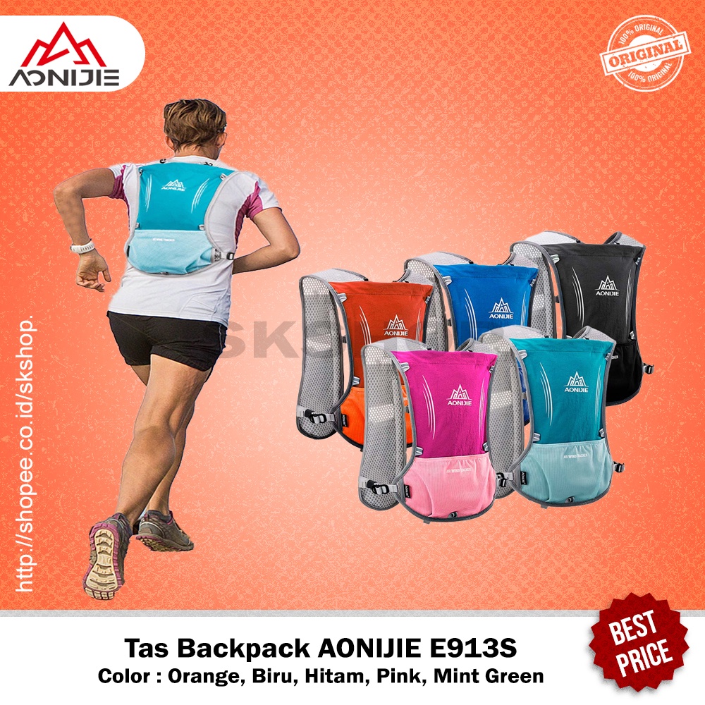 Aonijie E913S วิ่งกีฬากระเป๋าวิ่งเดินป่าตั้งแคมป์ปีนเขา Trail กระเป๋าเป้สะพายหลังเสื้อกั๊กกีฬากลางแจ