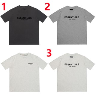 เสื้อยืดแขนสั้นลําลอง ผ้าฝ้าย พิมพ์ลายตัวอักษร FOG ESSENTIALS แฟชั่นสตรีท สําหรับผู้ชาย และผู้หญิง