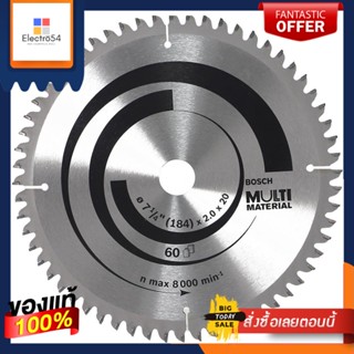 CIRCULAR ใบเลื่อยวงเดือน BOSCH 7 นิ้ว 60 ซี่ฟันเลื่อยCIRCULAR SAW BLADE BOSCH 7IN 60T