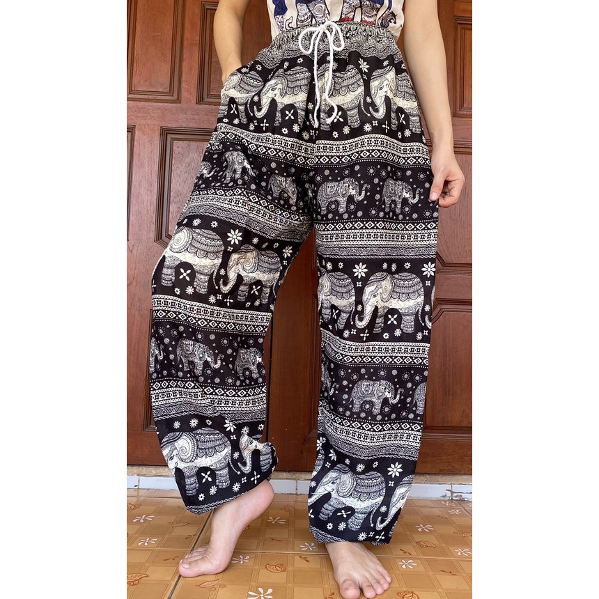 กางเกงขายาวลายช้าง กางเกงขายาว ชายหญิง Men's Harem pants Elephant pants Harem pants