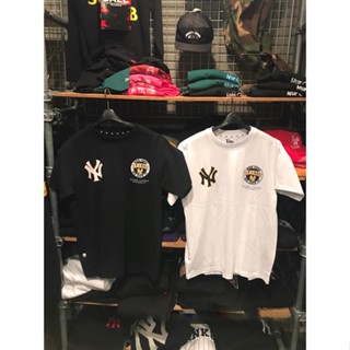 เสื้อยืดแขนสั้น แขนห้าส่วน พิมพ์ลาย NY Yankee MLB แฟชั่นสําหรับผู้ชาย