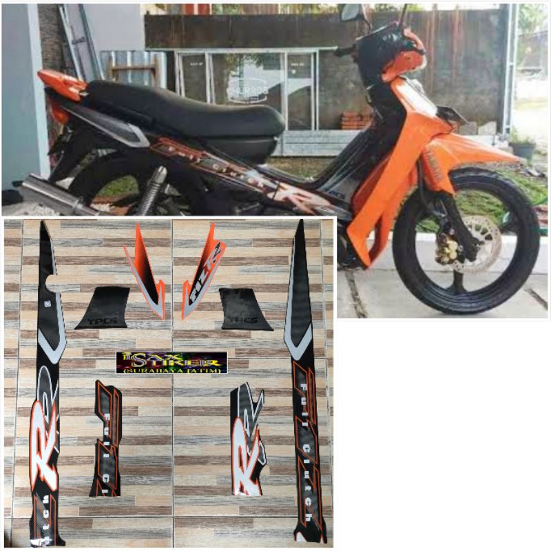 Original Yamaha F1ZR สีส้มแถบสีดํา 2001