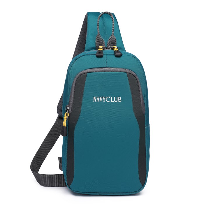 HIJAU Navy Club อินเทรนด์กระเป๋าเดินทางกระเป๋าสะพายข้าง GFJ Sling Bag - สีเขียว M4V4