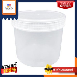 กระปุกฝาหมุนทรงกลม NNH รุ่น 2733(1) ขนาด 370 มล. สีขาวRound lid jar NNH Model 2733(1) Size 370 ml. White