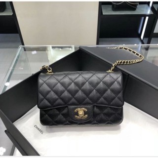 [ทักแชทก่อนสั่งซื้อ] Chanel Classic งานดีสุด หนังแท้คาเวียร์สวย  อะไหล่ทอง  size 20 cm ( 8 นิ้ว )