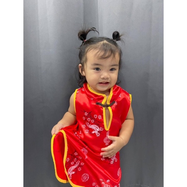ชุดกี่เพ้าเด็ก ชุดเด็กตรุษจีน ชุดจีน เสื้อกี่เพ้า สำหรับเด็กอายุประมาณ  1-2 ปี (น้ำหนักไม่เกิน 13 กิโลกรัม) - รูปที่ 2