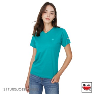 แตงโม (SUIKA) - เสื้อแตงโม คอวี คอกลม  ORIGINAL T-SHIRTS สี 31.TURQUOISE GREEN