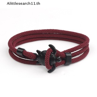 Alittlesearch11 สร้อยข้อมือเชือกถัก แฮนด์เมด ปรับได้ หลายชั้น สีแดง สําหรับคู่รัก เครื่องประดับแฟชั่น ปาร์ตี้ TH