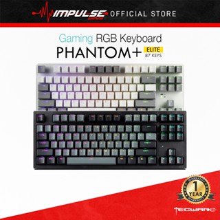 Tecware คีย์บอร์ดเกมมิ่ง Phantom + Elite RGB TKL / คีย์บอร์ดเชิงกลมาตรฐาน