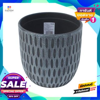 Plant กระถางต้นไม้ รุ่น 90016-2525S1-339-M ขนาด 9.5 นิ้ว สีเทาเข้ม Plant Pot FONTE No. 90016-2525S1-339-M Size 9.5 Inch