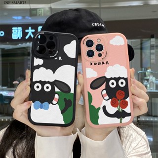 Infinix Smart 5 Note 8 X692 X653 สำหรับ Case Leather Cartoon Shaun the Sheep เคส เคสโทรศัพท์ เคสมือถือ Case Back Cover Shockproof Casing