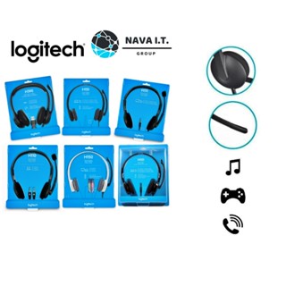 COINSคืน15%⚡FB9JMZV6⚡ LOGITECH H110/ H111/ H150 ขาว /H150 ฟ้า/ H151/ H340 ชุดหูฟังสเตอริโอพร้อมไมโครโฟนสวมหูหูฟัง