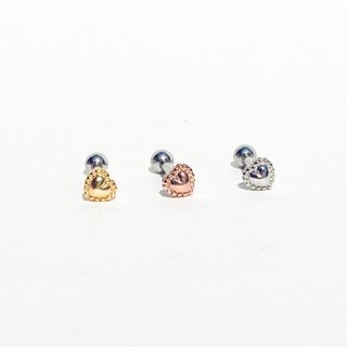 จิวต่างหูเกาหลี More Than Piercing: A196 Tiny Happy Heart