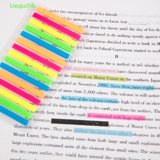 Uequilib 300 ชิ้น สติกเกอร์สี โปร่งใส เรืองแสง กระดาษโน้ต ธง แถบบางมาก สติกเกอร์ เขียนได้ สีใส แถบธง แท็บ เหนียว หน้าธง ใหม่
