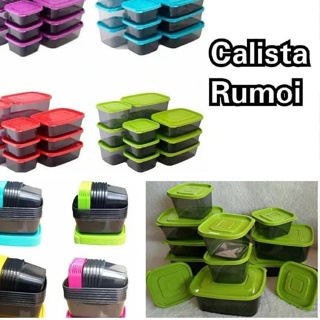 Sna548 [RUMOI] ใหม่ TERBARU CALISTA OTARU RUMOI ชุดกล่องซีลอาหาร พรีเมี่ยม สําหรับตู้เย็น 12 ชิ้น 1 ชุด |