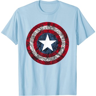 ข้อเสนอพิเศษ กัปตันอเมริกา Captain America Marvel Captain America Avengers Shield Comic T-Shirt T-Shirtคอกลม แฟชั่น_11