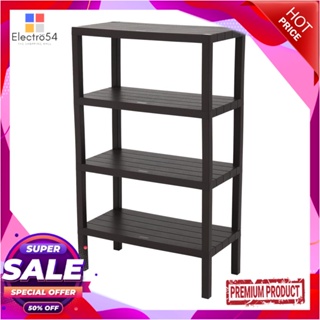 4-TIER ชั้นวางของ 4 ชั้น STACKO BRICK 30x60x100 ซม. สีน้ำตาล4-TIER SHELVING UNIT STACKO BRICK 30X60X100CM BROWN