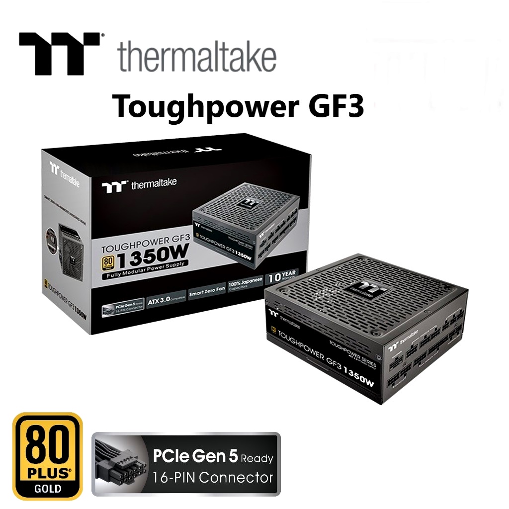 POWER SUPPLY (อุปกรณ์จ่ายไฟ) THERMALTAKE Toughpower GF3 1350W Gold - TT Premium Edition (PS-TPD-1350