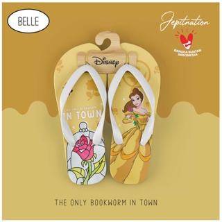 [SANDAL Jepit JEPIT] Belle beauty and the beast รองเท้าแตะชายหาด ฟองน้ํา ลายเจ้าหญิงดิสนีย์ สําหรับผู้หญิง ผู้ใหญ่