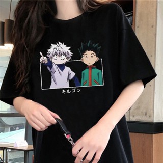 Women T-shirt Killua and Gon Printed T-shirt Hunter X Hunter Shirt Short Sleeve Japanese Anime Funny Shirt Tee Shir_02