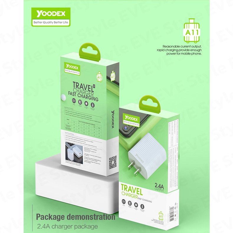 YOODEX A11 Model 1USB 2.4A Fast Charger หัวชาร์จ/ชุดชาร์จ สำหรับ