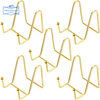 ☎☽⊕☃C ขาตั้งกรอบรูป สีทอง สําหรับตกแต่ง 5 แพ็ค Gold007