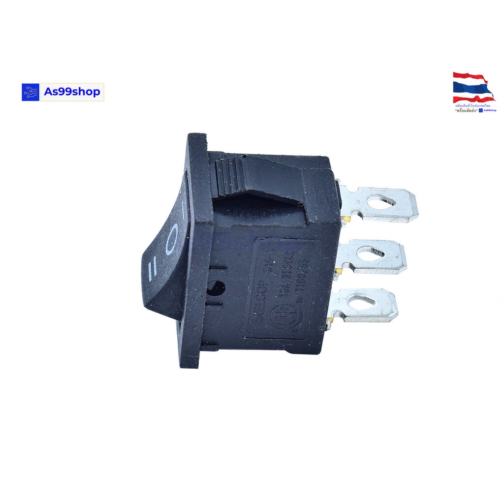 KCD1-1 Switch 3 Pin 10A 250V Black( 2 ตัว)
