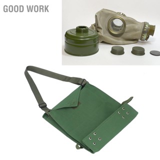 Good Work Face Shield กระเป๋าเก็บผ้าใบสวมทนความจุขนาดใหญ่ Retro Cover Storage Bag สำหรับแคมปิ้ง