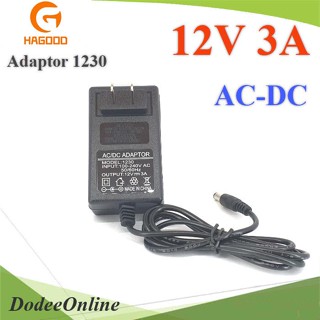 .อะแดปเตอร์ 1230 แปลงไฟ AC220V to DC 12V ขนาด 3A  หัวเสียบ 5.5mm. CCTV รุ่น Adaptor-ACDC-12V-3A DD