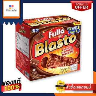 ChocolateBlasto ช็อกโกแลตบลาสโตเวเฟอร์18 กรัมx15 ชิ้นบิสกิตคุกกี้ Blasto และแครกเกอร์FulloChocolateWafer18g