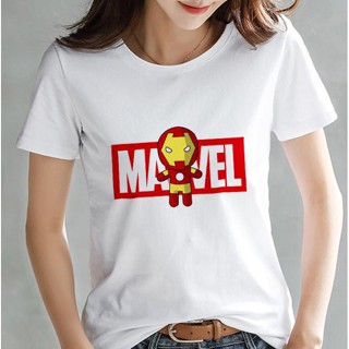 Fashion Marvel Avengers T shirt Women printed Harajuku Tshirt Thin section Short Sleeve T-shirt_04