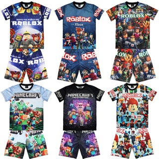 Kids Jersey Terno Roblox T-shirt Shorts for Kid Boy Printed Party Game Shirts [ 5-12 Years Old]