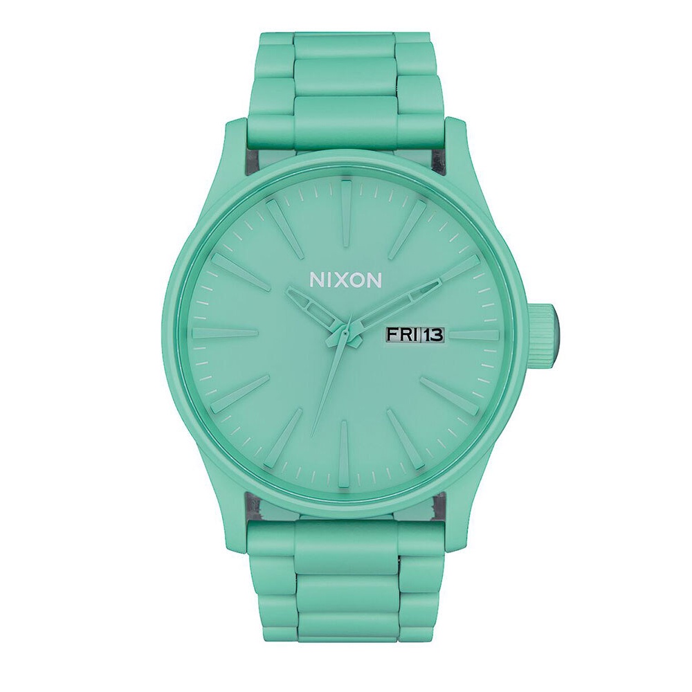 Nixon Sentry รุ่น NXA356343-00 นาฬิกาข้อมือผู้ชาย สายสแตนเลส สีมิ้นต์ หน้าปัด 42 มม.