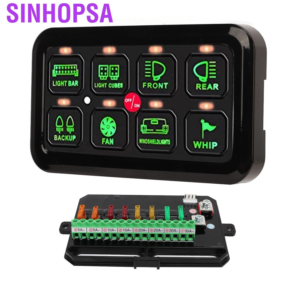 Sinhopsa 8 Gang Car Switch Panel Automatic Dimmable LED Touch Control ...