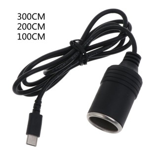 Rr ตัวแปลงสายเคเบิลที่จุดบุหรี่ในรถยนต์ USBC เป็น 12V 4 5A PD USBC สําหรับรถยนต์