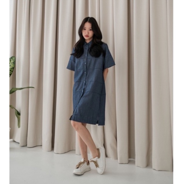 PEPITA DENIM DRESS**