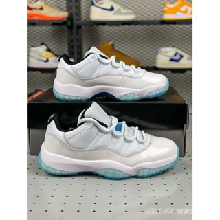 Ikyd Air Jordan 11 Retro Low "Legend Blue" AJ11 รองเท้าผ้าใบ ไซซ์: 40-46 AV2187-117