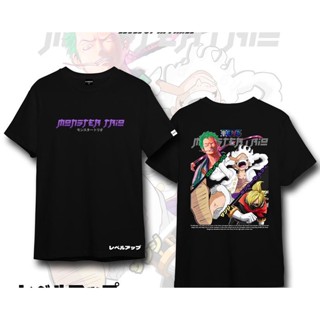 Anime Shirt One Piece - Monster Trio Luffy Zoro Sanji One Piece Tshirt For Men_07