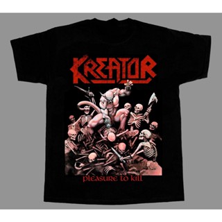 เสื้อยืด ผ้าฝ้าย พิมพ์ลาย Kreator Was Happy To Kill The Old Tour สีดํา แฟชั่นฤดูร้อน สําหรับผู้ชาย DIY