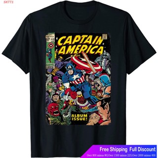 SKTT1 Marvelเสื้อยืดยอดนิยม Marvel Captain America Avengers Comic Cover Graphic T-Shirt Marvel Popular T-shirtsx5|_04