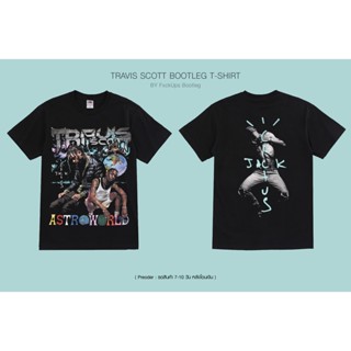 เสื้อยืด Travis​ Scott T-shirtฤดูใบไม้ผลิ/ฤดูร้อน Rap Street พิมพ์ Hip Hop ลำลองหลวมแขนสั้น_03