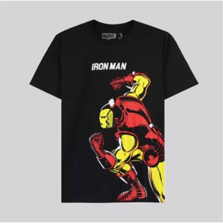 เสื้อยืดไอรอนแมน มาร์เวล Ironman Marvel การ์ตูนลิขสิทธิ์แท้ รุ่น 0619-289 สีดำ Supercomics_04