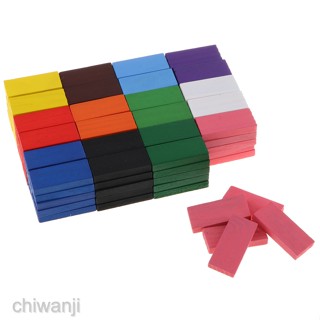 บล็อคตัวต่อไม้ ลายโดมิโน่ 12 สี ของเล่นสําหรับเด็ก 120 ชิ้น W9JC