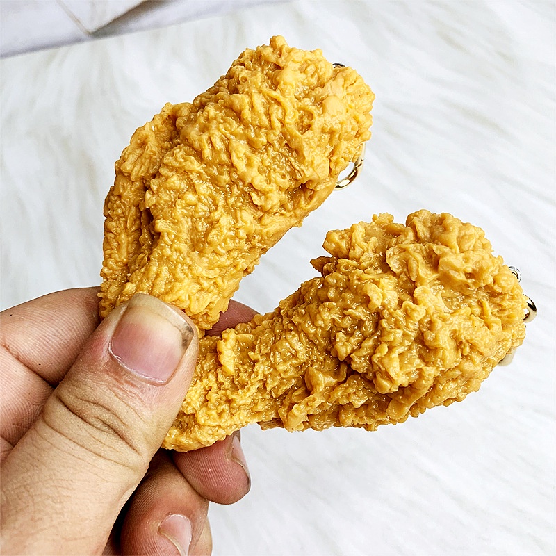 พวงกุญแจไก่ทอด Chicken Keychain น่องไก่ทอด พร้อมส่ง keyring กุญแจน่องไก่ปลอม ตลก ของตกแต่งบ้าน โมเดล เหมือนจริง gift ราคา ถูกที่สุด ดีลบีเคเค แกลเลอรีภาพที่ 6