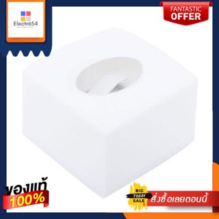 กล่องใส่กระดาษทิชชู่ป๊อปอัพทรงเหลี่ยม JCJ รุ่น 1614 สีขาวSquare shape pop-up tissue box JCJ model 1614 white