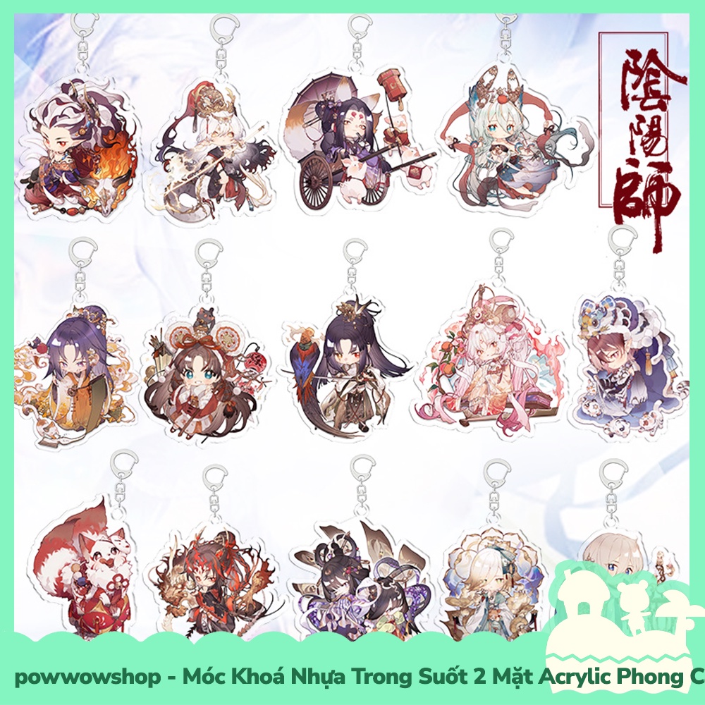 [มีจําหน่ายในเวียดนาม - ด่วน] พวงกุญแจพลาสติกใสอะคริลิคสองด้าน Onmyoji Chibi รุ่นตัวละครเกมสไตล์