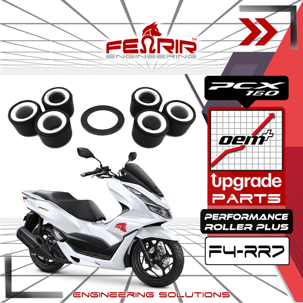ลูกกลิ้ง PCX 160 - Roller PCX 150 Plus แหวน CVT Steel Original Fenrir F4-RR7